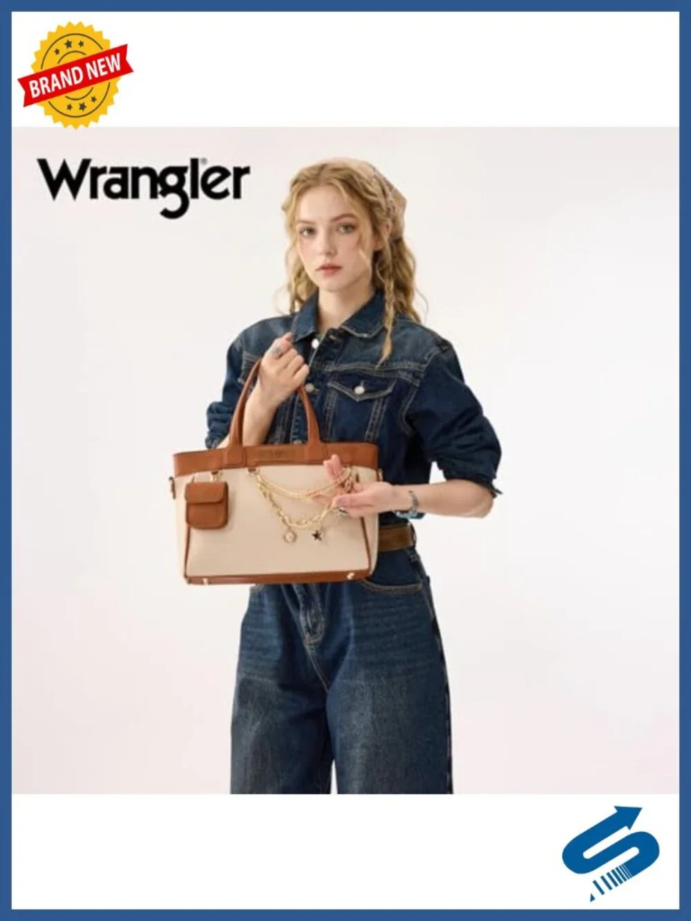 Medium Tote Bag with Detachable Mini Pouch - Vegan Leather